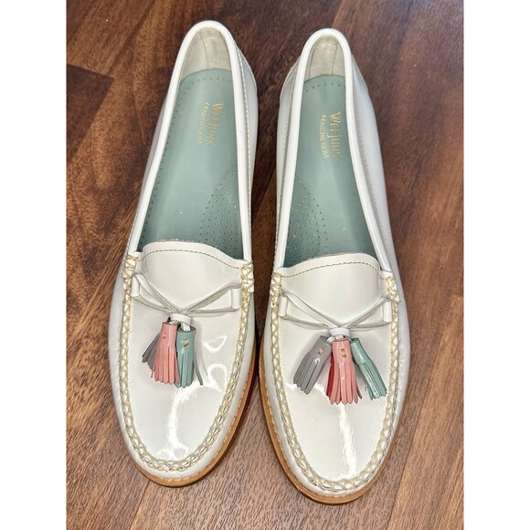 GH Bass WEEJUNS Women's Loafer Patent Leather Multicolor Tassels Size 10 M EUC!! - Picture 1 of 8